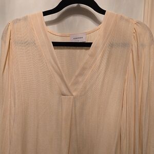 Adrienne Soft Cream V-Neck Top